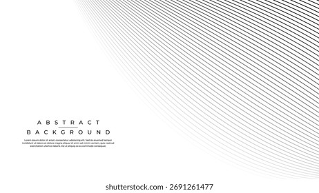 Fondo blanco Abstractas minimalista con patrón de líneas negras diagonales