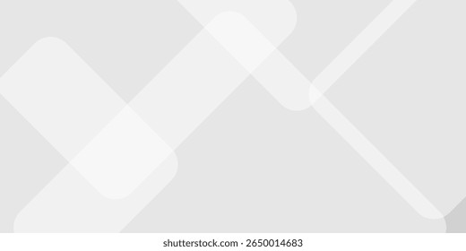 Minimalist abstract white background with soft geometric shapes and transparent layered elements.