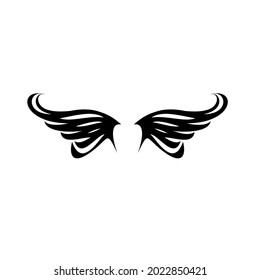 Minimalist Abstract Wing Design Logo Stock Vector (Royalty Free) 2022850421