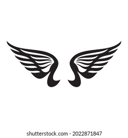 logotipo de diseño de ala abstracta minimalista
