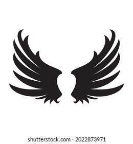 minimalist abstract wing design logo