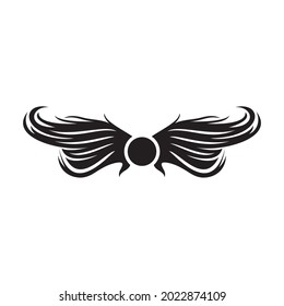 minimalist abstract wing design logo