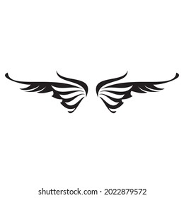 minimalist abstract wing design logo