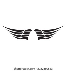 minimalist abstract wing design logo