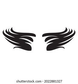 minimalist abstract wing design logo