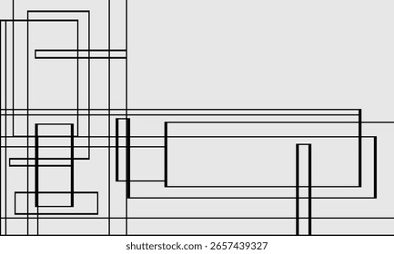 Ilustración gráfica de Vector moderno de diseño plano de abstracción minimalista