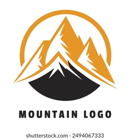 Minimalist Adventure Logo, Adventure Badge, Camping Logo with Mountain