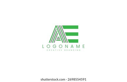 Logotipo AE minimalista para la marca y la identidad.