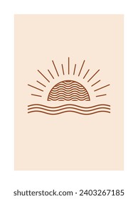 The minimalist aesthetic is a simple, clean, and uncluttered approach to intentionally designing and organizing your home. Minimalist Aesthetic Art with Landscape Sun