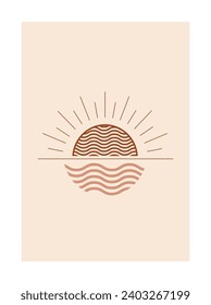 The minimalist aesthetic is a simple, clean, and uncluttered approach to intentionally designing and organizing your home. Minimalist Aesthetic Art with Landscape Sun