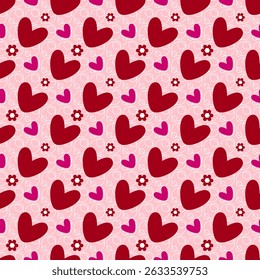 Minimalist Aesthetic Touch: Love Themed Seamless Pattern and White Circle as a Symbol of Balance and Eternity