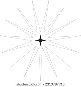 Minimalist Aesthetic Y2K Outline Element