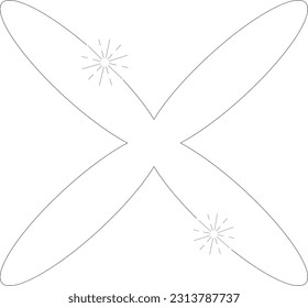 Minimalist Aesthetic Y2K Outline Element