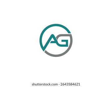 Minimalist AG Initial Logo Design Business Branding vector icon template