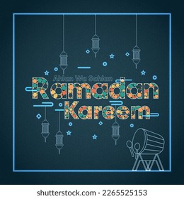 Minimalist Ahlan Wa Sahlan Ramadan Kareem Background
