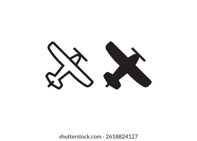 Minimalist airplane icon for aviation and travel Vector