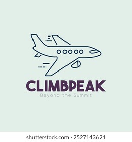 Minimalist Airplane Logo for Adventure Travel Company