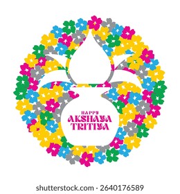 Minimalist Akshaya Tritiya festival art piece.