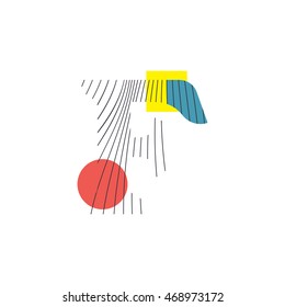 minimalist alphabet icon in flat and line style