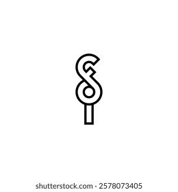 Minimalist Alphabet Letters Initial Monogram IF FI Logo