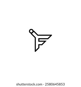 Minimalist Alphabet Letters Initial Monogram IF FI Logo