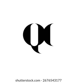 Letras minimalistas del alfabeto Monograma inicial XQ QX Logo