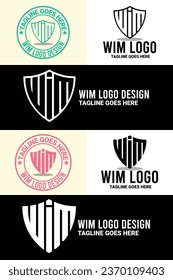 Paket mit minimalistischem Logo, Alphabet, Monogram und Letter Mark