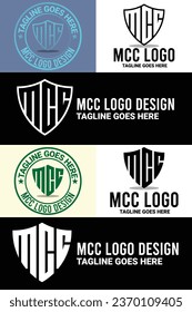 Paket mit minimalistischem Logo, Alphabet, Monogram und Letter Mark