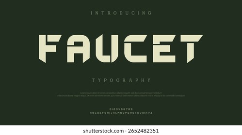 minimalist alphabet typeface display font vector. Luxury typography style alphabet illustration with numeral and lowercase