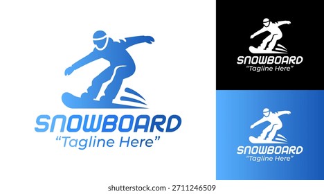 A minimalist alpine snowboard design suitable for winter clubs, outdoor shops, and sport-related branding.