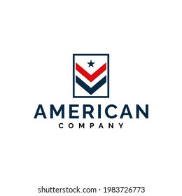 Minimalist American Emblem Logo tamplate