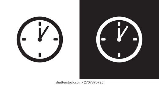 Minimalist Analog Clock Icon for Time Learning