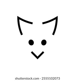 Minimalist animal logo, vector icon, abstract symbol. Inspired by a fox, rabbit, cat, and rat. Perfect for a tech, creative, or nature-inspired brand, Cute Animal Logo