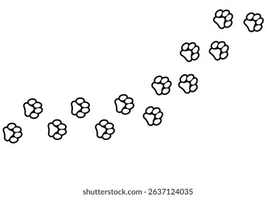 Minimalist Animal Tracks Icon illustration 