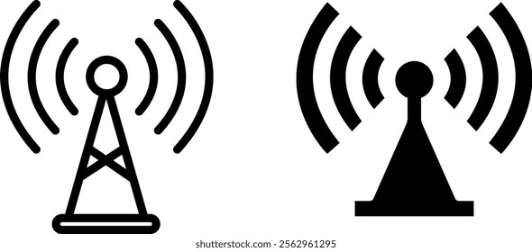 "Minimalist Antenna Wave Icon Vector Design"