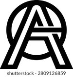 Minimalist anti nuclear protest symbol with peace sign