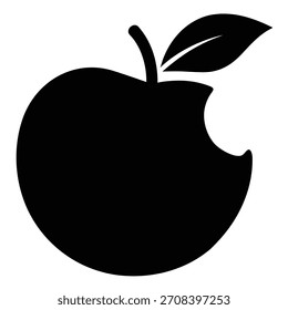 Silueta minimalista de Apple con mordida