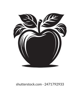 Minimalistisches Apple Vektorgrafik Bild Design