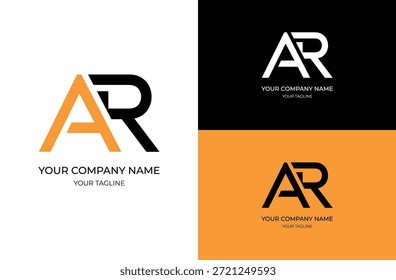 Minimalistischer AR- oder RA-Anfangsbuchstabe, Monogramm-Logo-Design
