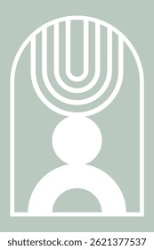 Minimalist Arch Wall Art  Vector Design, Laser Cut Template 