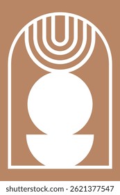 Minimalist Arch Wall Art  Vector Design, Laser Cut Template 