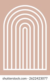Minimalist Arch Wall Art  Vector Design, Laser Cut Template 