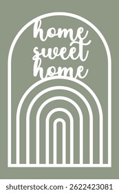 Minimalist Arch Wall Art  Vector Design, Laser Cut Template 