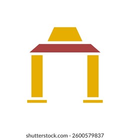 Minimalist Architectural Structure in Bold Colors