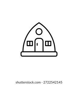 Minimalist Architectural Structure Iconic Home Isolated