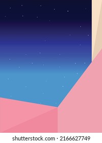 minimalist architecture with beautiful scenery in the background