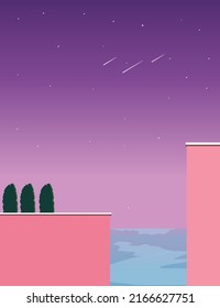 minimalist architecture with beautiful scenery in the background