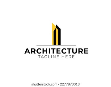 Minimalist Architecture, Building, Construction logo design template