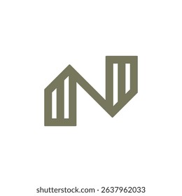 Minimalist Architecture Letter N Logo