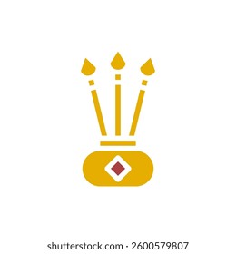 Minimalist Aroma Diffuser Icon with Essential Oils